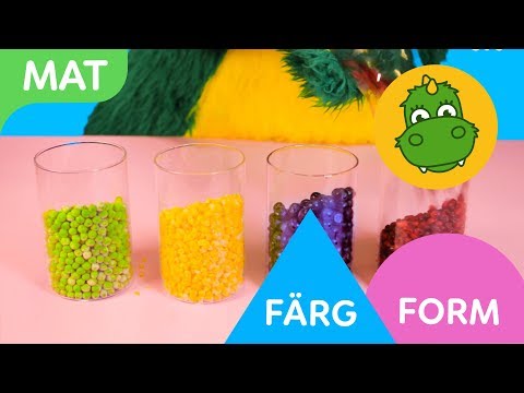 Bolibompa Mini: Färg & Form – Draken häller frukt och grönsaker