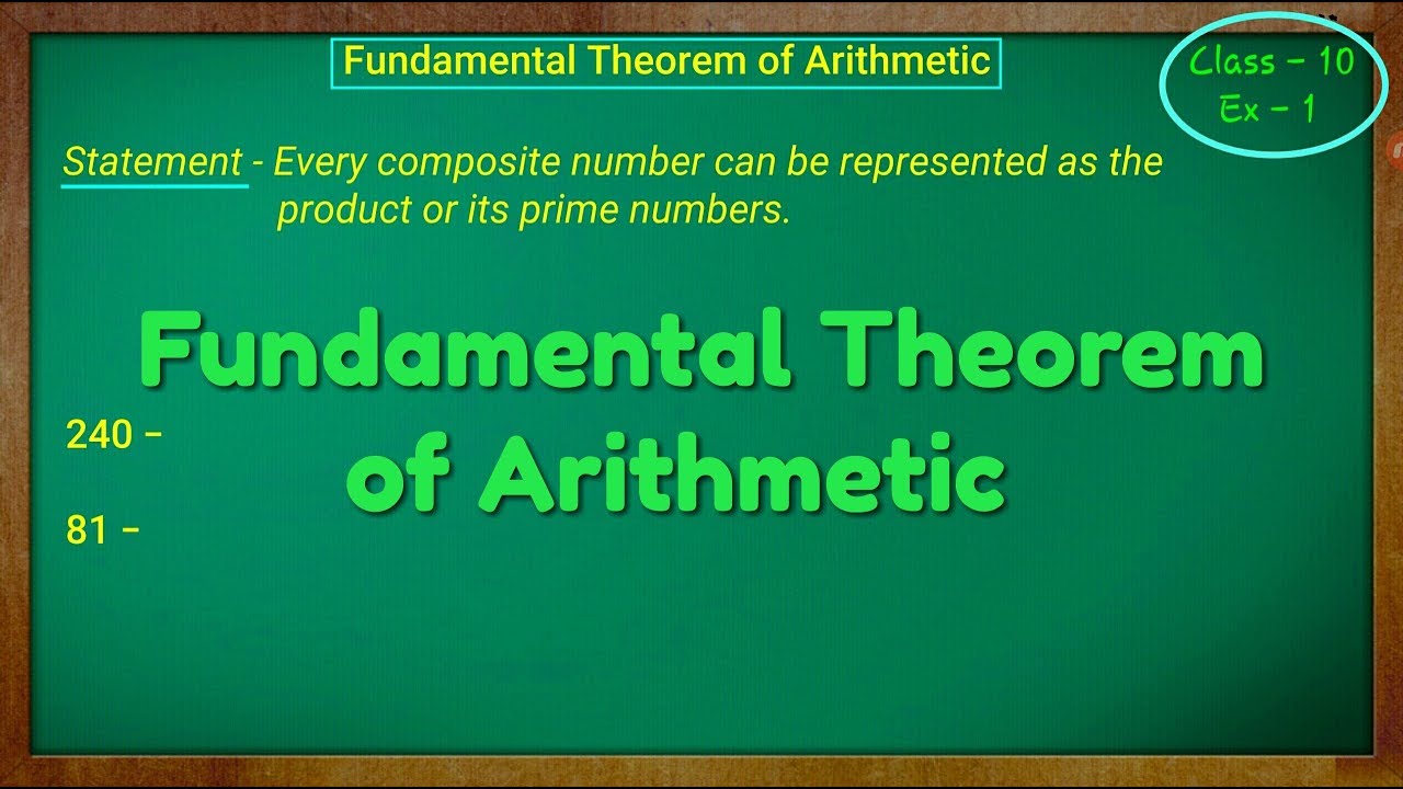 Fundamental Theorem of Arithmetic, Class - 10th