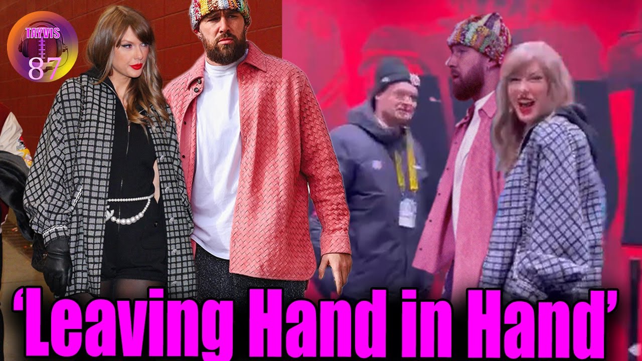 Travis Kelce & Taylor Swift Hand in Hand LEAVING CHIEFS LOCKER ROOM after Texans game