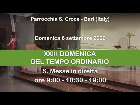 06/09/2020 ore 19:00 - Parrocchia Santa Croce - Bari
