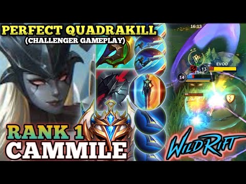 CAMILLE PERFECT QUADRAKILL!! ONE COMBO DELETE - TOP 1 GLOBAL CAMILLE BY I best - WILD RIFT