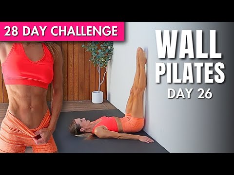 20 Min Wall Pilates Workout to Tone Whole Body | 28 DAY WALL PILATES CHALLENGE Day 26
