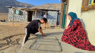 🏡🔥 Ibrahim Joins Massoumeh’s Family! Building a Strong Concrete Cover for the Septic Pit 💪😱