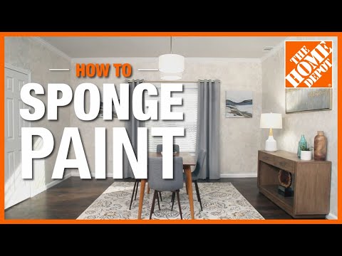 Part of a video titled How to Sponge Paint | The Home Depot - YouTube