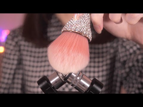 ASMR Sensitive Fluffy Triggers & Mic Brushing for Sleep 💤 Face Brushing + Hand Movement (No Talking)