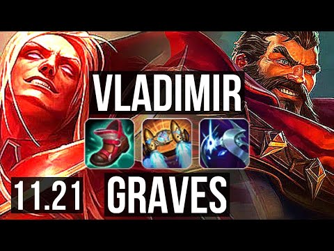 VLADIMIR vs GRAVES (TOP) | 4.2M mastery, 10/1/4, 1200+ games, Legendary | KR Master | 11.21