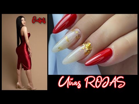 DISEÑOS DE UÑAS ROJAS💅 2023 OUTFITS CON ROJO ❤️ #nails #acrylicnails #acrylic #outfit  #ideasoutfits