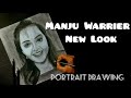 Manju Warrier New Look Manju Warrier WhatsApp Status Drawing