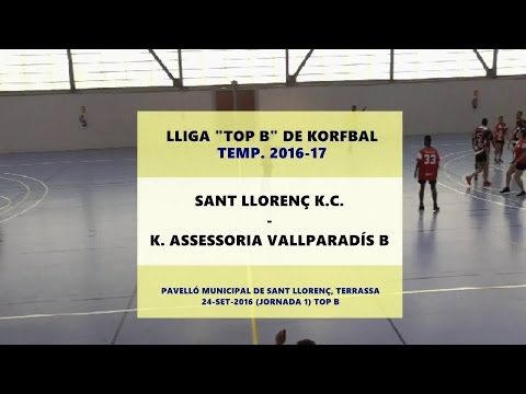 SLKC - Vallpa B  (J1 TOP B) Lliga Nac. "B" de Korfbal 2016-17