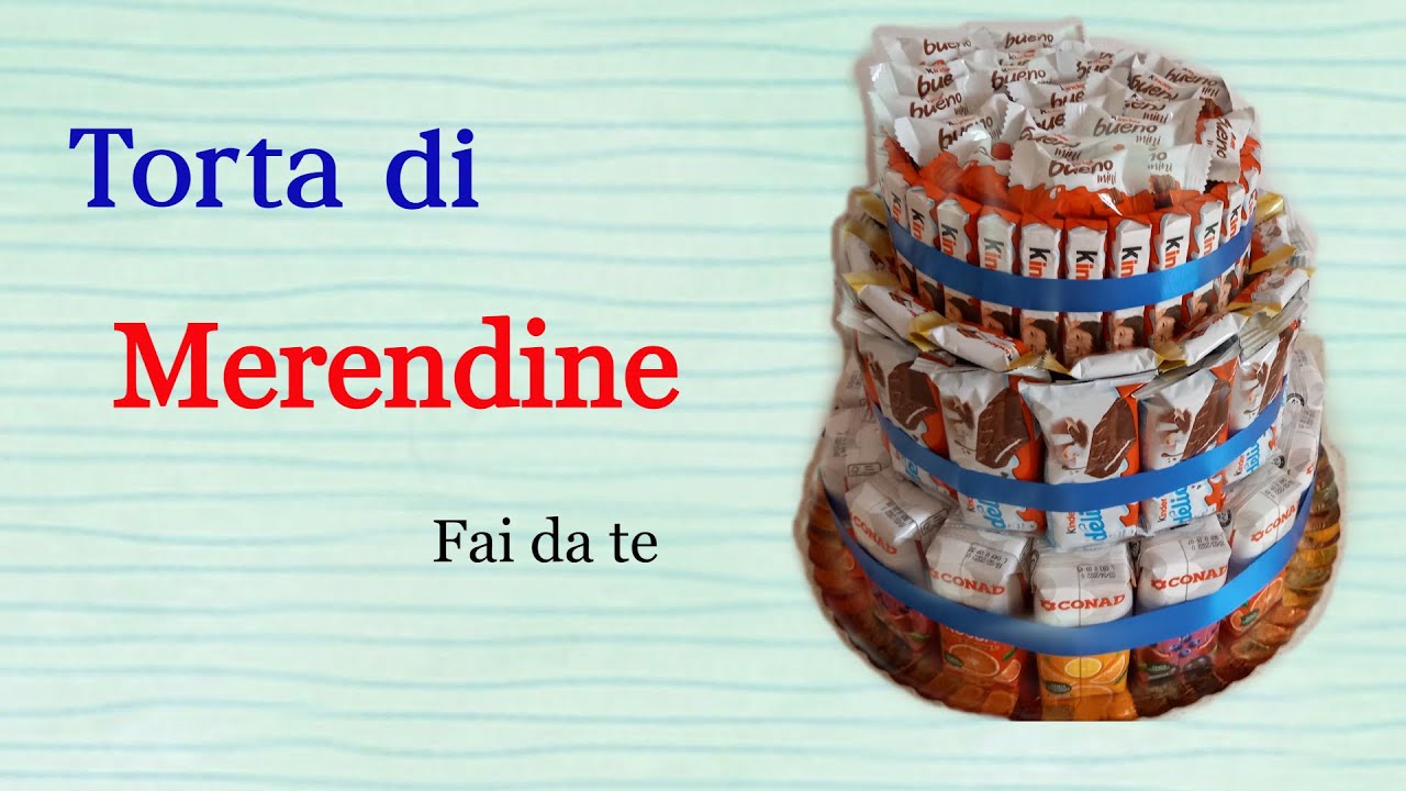 Torta di succhi e merendine per compleano Fai da te / DIY- Kinder/ Tutorial