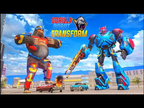 Gorilla Robot Transform: New Robot Wars Game 2022 - Android iOS Gameplay