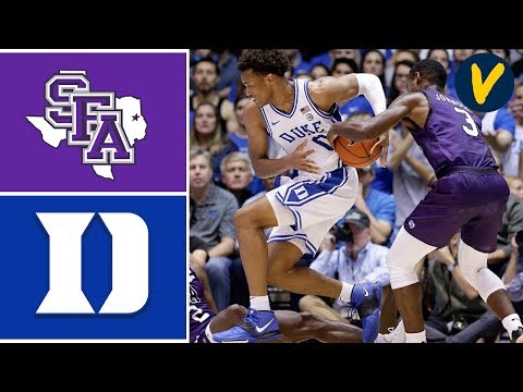 2019 College Basketball Stephen F Austin vs #1 Duke Highlights