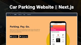 Car Parking Website Template Design Using Next.js | Web Design