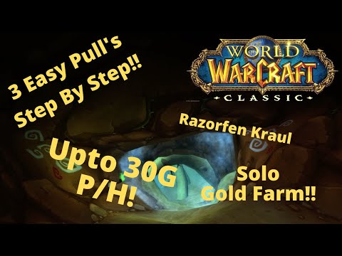 WOW CLASSIC PALADIN GOLD FARMING | Razorfen Kraul | 3 Easy Pulls! | Upto 30G Per Hour