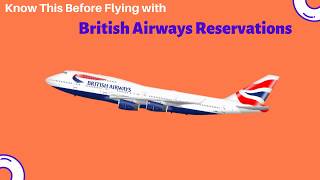 Travel with British Airways Reservations and get up to 30% off on fares