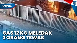 2 ORANG TEWAS IMBAS LEDAKAN GAS 12 KG di Palembang, Jendela hingga Pintu Rumah Rusak Parah
