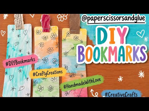 DoodleArt watercolour bookmarks 🎨📚✨️ Make simple bookmarks #doodleart
