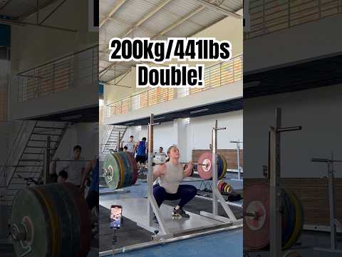 Olivia Reeves (69kg USA 🇺🇸) easy 200kg Double! 2025 Pan Am Championshis #squats #weightlifting