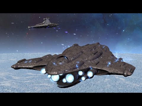 3 MC80 Star Cruisers vs 3 Servator Star Destroyers - Star Wars: Empire At War Remake NPC Battle