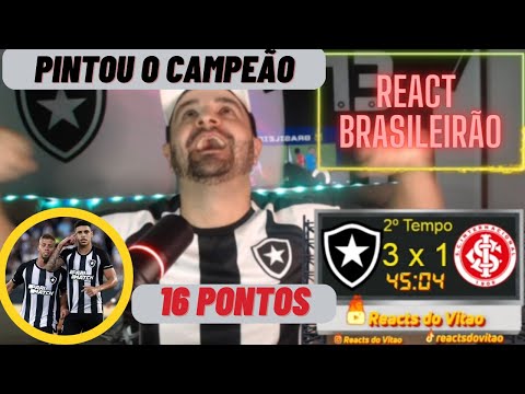 REACT | Botafogo 3 x 1 Internacional - HÁ VIDA SEM TIQUINHO! DIEGO COSTA CHEGOU!