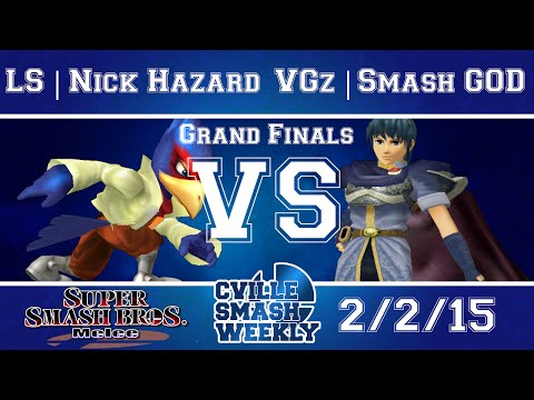 Cville Smash - LS | Nick Hazard (Falco) vs VGz | Smash G0d (Marth) SSBM Grand Finals - Melee