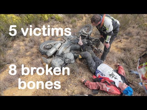 Motorbike Adventure: 5 VICTIMS & 8 BROKEN BONES
