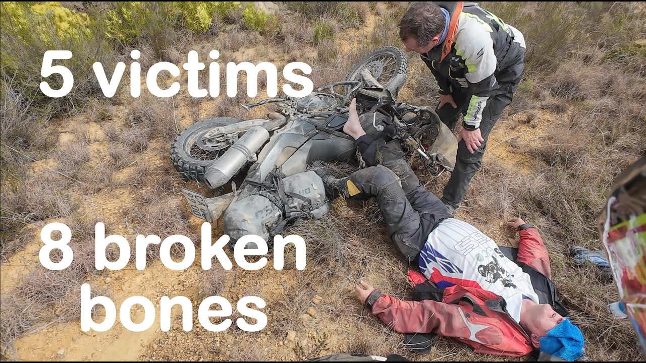 Motorbike Adventure: 5 VICTIMS & 8 BROKEN BONES
