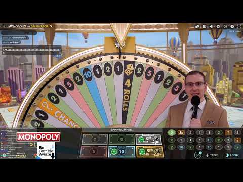 Evolution Gaming & Stake : Monopoly Scam (slow down wheel)