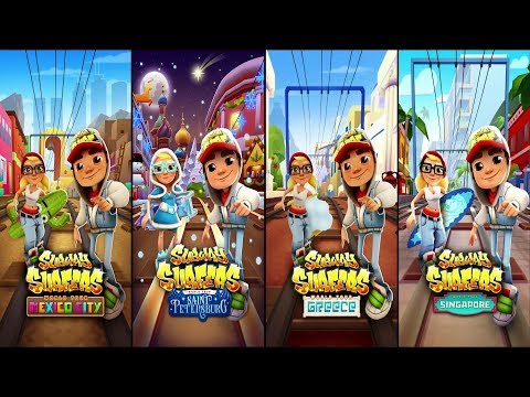 Subway Surfers Mexico City Vs Saint Petersburg Vs Greece Vs Singapore - Endless Run Gameplay