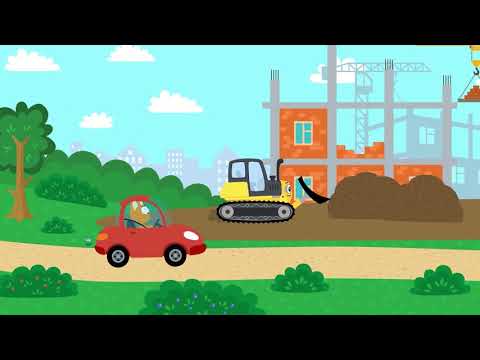 Das Kätzchen und die Zaubergarage. Folge 10 - Die Baustelle. Kinder Zeichentrick.