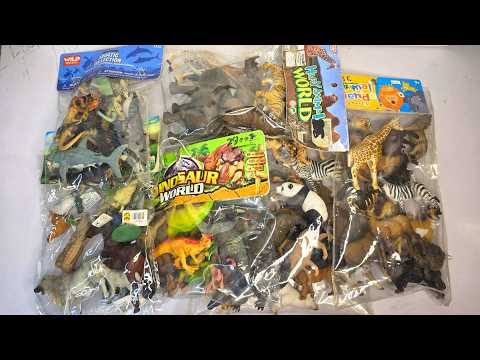 sea wild farm 5 animals pouch entertainment 13+ shark lion cow dinosaurs tiger panda wolf deer