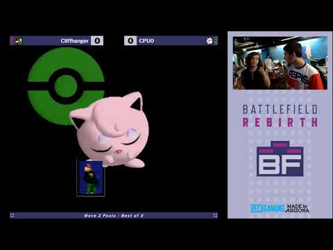 Battlefield 9 Pools - Cliffhanger (Falco) vs CPU0 (Jigglypuff)