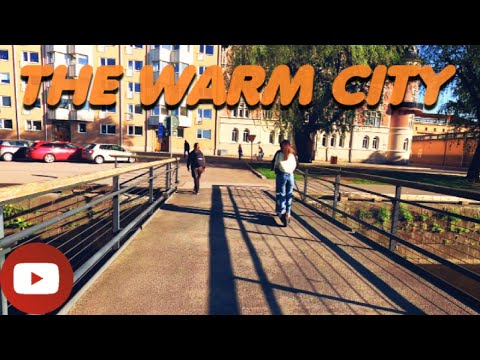 Walking in Sweden in Norrköping, by the river and Carl Johans Park, chilling music.