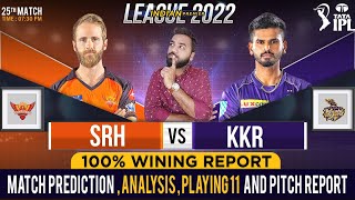 KKR vs SRH IPL 2022 25th Match Prediction- 15 April | Kolkata vs Hyderabad Match Prediction #ipl2022