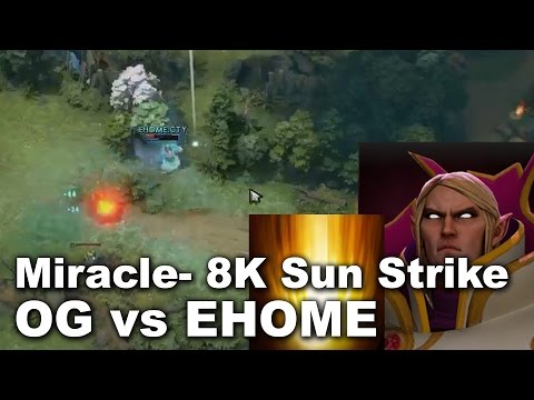 Miracle- 8K Sun Strike Prediction Kreygasm vs EHOME MDL Dota 2