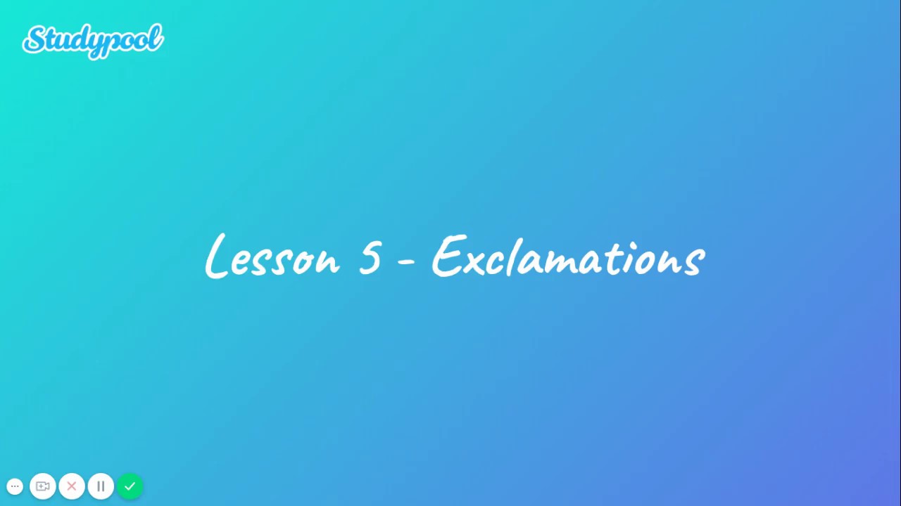Studypool Grammar Lessons - Exclamations