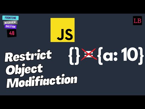 Restrict Object Mutation In Javascript Javascript Interview Question 48