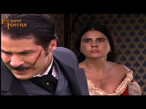 A Escrava Isaura - Tomásia fere Leôncio no rosto