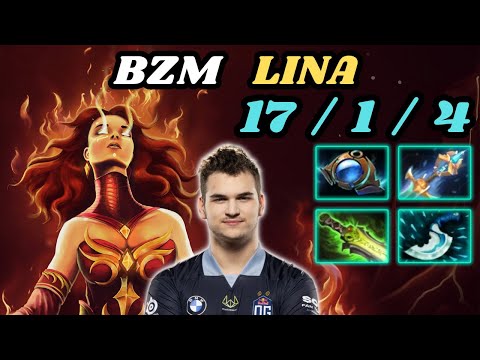 🔥 BZM Lina Midlane Highlights 🔥 17 KILLS Magic Build EZ For BZM - Dota 2