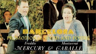 [401] Freddie Mercury and Montserrat Caballe - Barcelona Single Promotional Stand and Poster (1987)