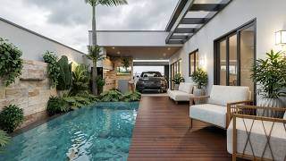 CASA PEQUENA E MODERNA  3 QUARTOS PLANTA BAIXA   TERRENO 10X20m P13 - Tour Noturno