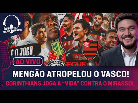 AO VIVO: FLAMENGO GOLEIA O VASCO E ABRE VANTAGEM; GRÊMIO VENCE E GARANTE CORINTHIANS NO Z4