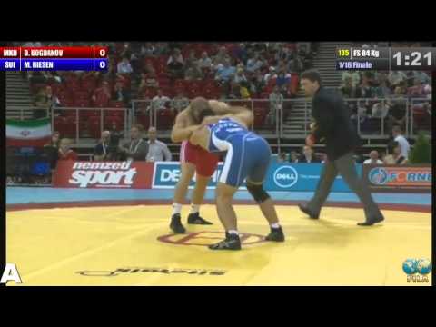 84.kg Dejan Bogdanov (MKD) vs Marco Riesen (SUI) , World Wrestling Championship 2013 Budapest