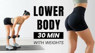 Download lagu 30 Min Dumbbell Booty & Thighs Workout - Sculpt, Toned, Burn Fat at Home mp3