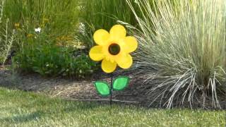 12" Sunflower with Leaves - In the Breeze