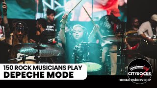 Rock Flashmob Show: 150 musicians play Depeche Mode/ Lacuna Coil - Enjoy The Silence (CITYROCKS)