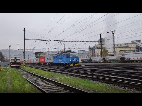 Bahnverkehr in Ústí nad Labem Střekov // 23.11.2022 // Trainspotting in Tschechien