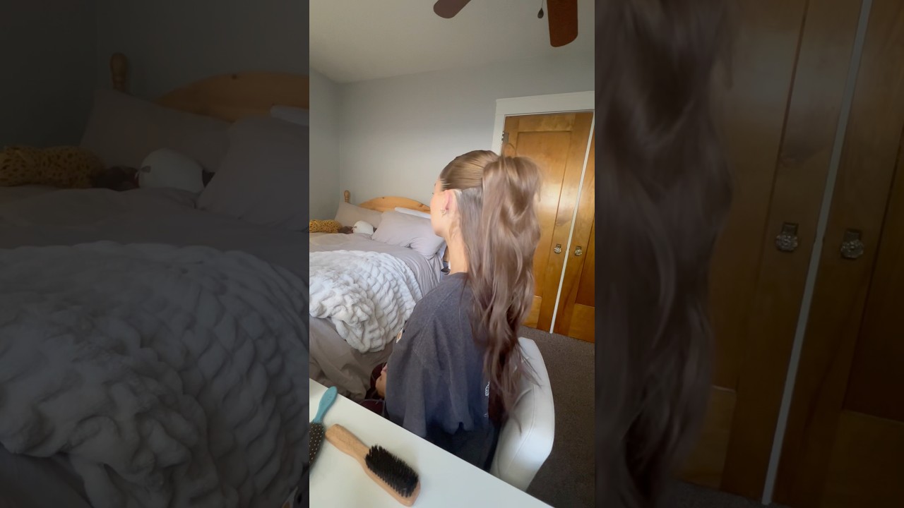 quick & easy half up half down hairstyle tutorial # #hairstyles #hairtutorials #halfuphalfdown