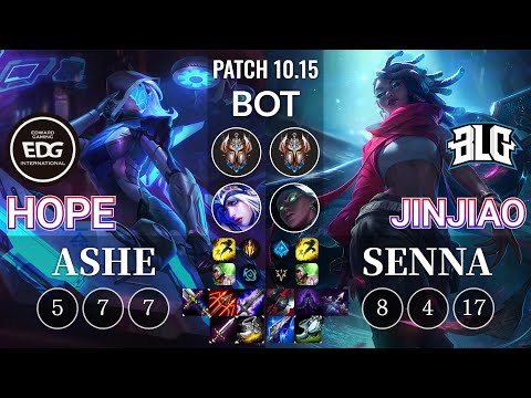 EDG Hope Ashe vs BLG Jinjiao Senna Bot - KR Patch 10.15