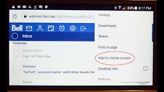 Webmail  Bell.net - How to Login / Logout - How establish and app on the cell phones home screen